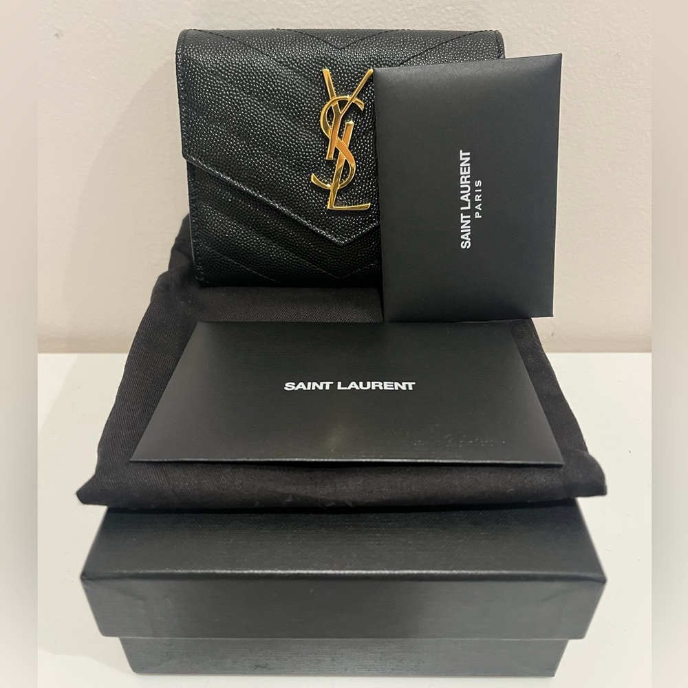 YSL Cassandra Trifold Wallet